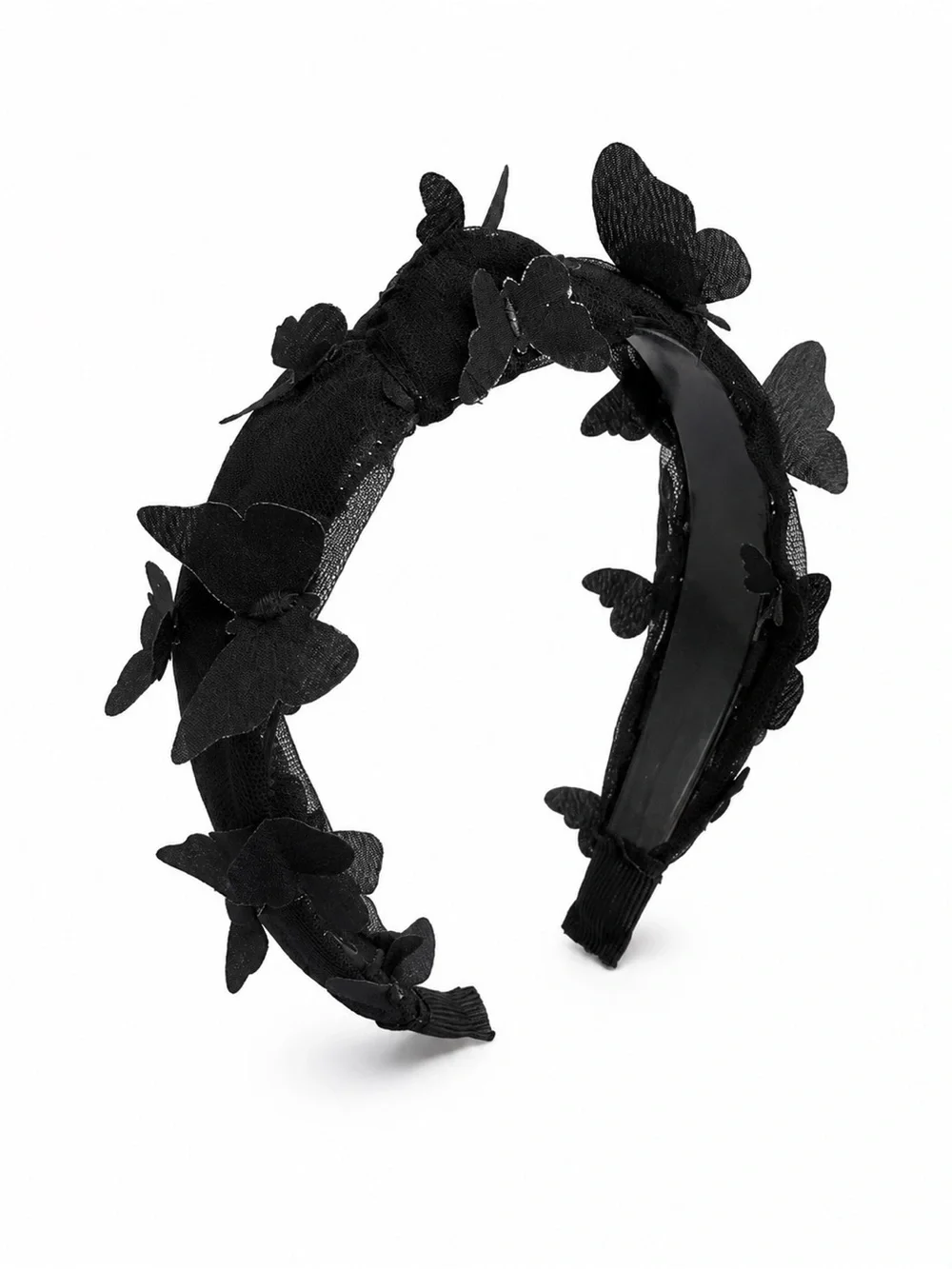 Black Butterfly Embellished Headband - Women Accessories